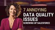 Focused Salesforce professional identifying duplicate data entries in Salesforce