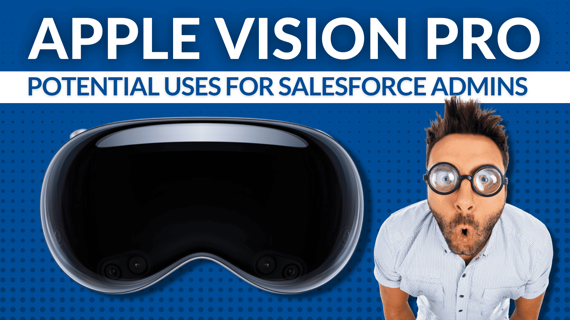 Join us for a comedic journey into the future! Discover how Apple Vision Pro can be used in Salesforce and explore some funny scenarios that may come out of it.