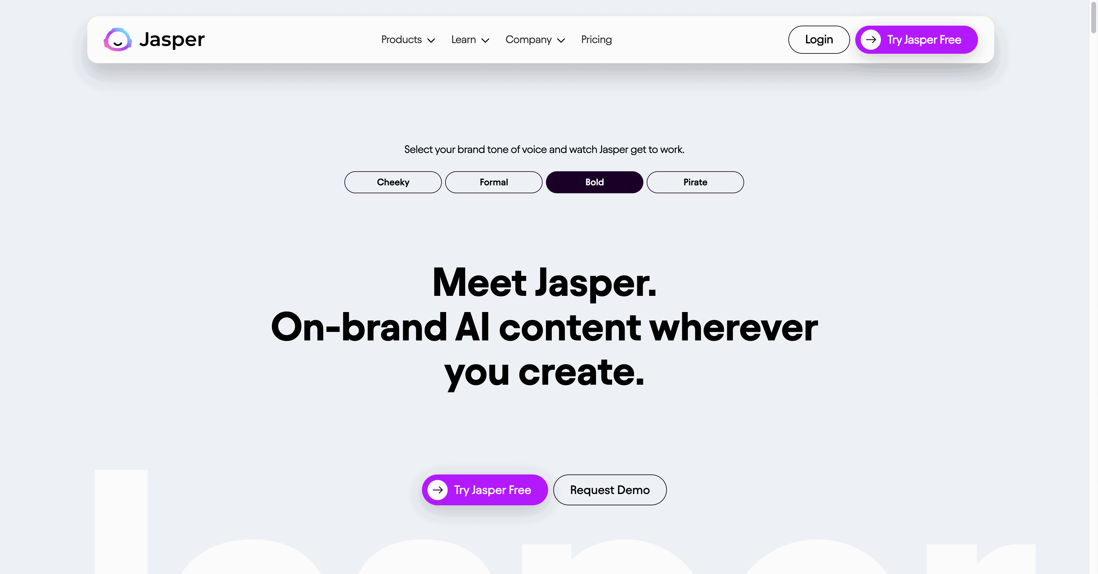 Jasper AI Website