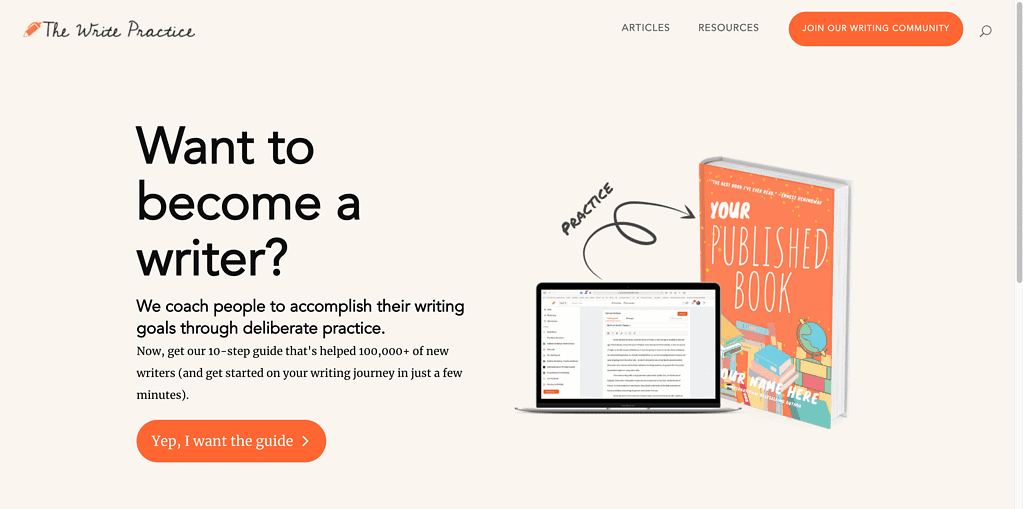 The Write Practice website